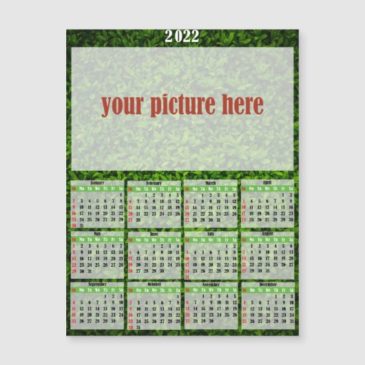 2022 Foto Personalisierter Kühlschrankmagnet Kalen Magnetkarte (Vorderseite)