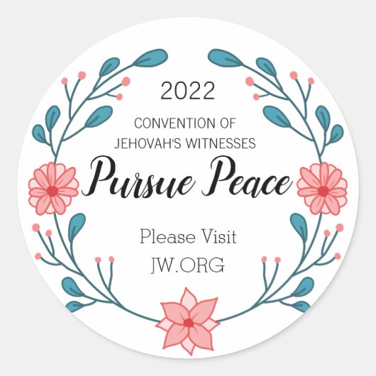 2022 Friedensabkommen des japanischen Ministeriums Runder Aufkleber (Vorderseite)