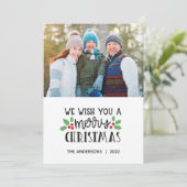 2022 Frohe Weihnachts-Foto-Weihnachtskarte Feiertagskarte (Stehend Vorderseite)