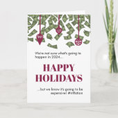 2022 Funny Rain Cash Inflation Weihnachten Karte (Vorderseite)