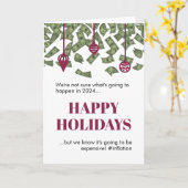 2022 Funny Rain Cash Inflation Weihnachten Karte (Gelbe Blume)