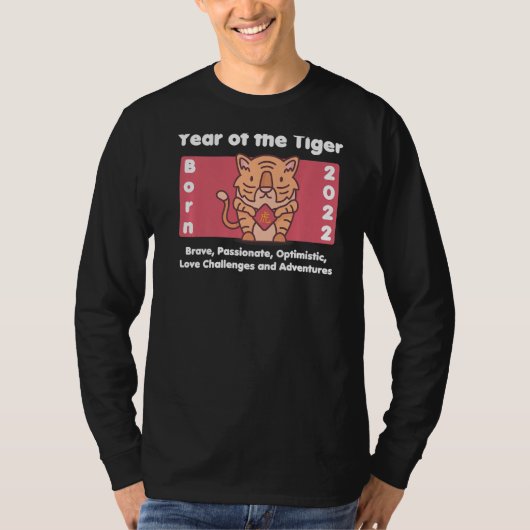 2022 Geburtstag des Tigers T-Shirt (Vorderseite)