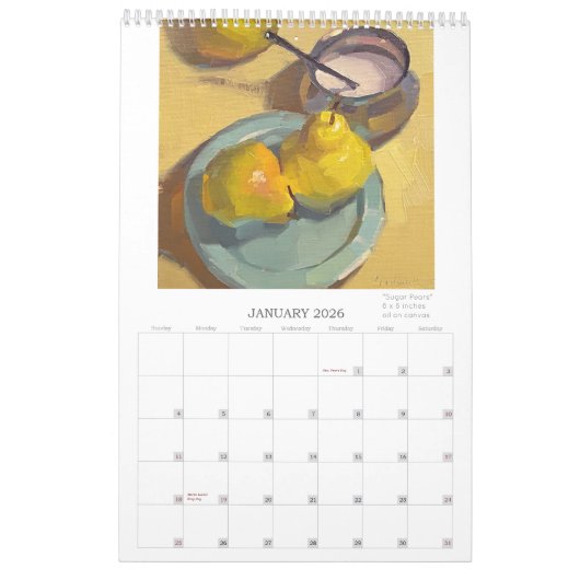 2022: Gemälde von Sarah Sedwick Kalender (Jan 2026)