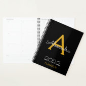 2022 Gold Black Monogram Elegant Planer (Anzeige)