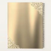 2022 Gold Glitzer Sparkle Eyelashes Monogramm Planer (Rückseite)