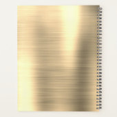 2022 Gold Metallic Monogram Elegant Planer (Rückseite)