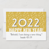 2022 | Goldschneeflocken | Christlich | NEUJAHR Feiertagskarte (Vorderseite)