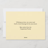 2022 | Goldschneeflocken | Christlich | NEUJAHR Feiertagskarte (Rückseite)