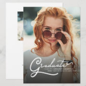 2022 Grad Foto Senior Script Graduation Party Einladung (Vorne/Hinten)