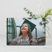 2022 Graduate Custom Foto Overlay Abschluss Anno Ankündigung (Stehend Vorderseite)