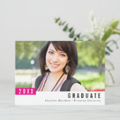 2022 GRADUATE einfache moderne minimalistische Fla Dankeskarte (Stehend Vorderseite)