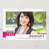 2022 GRADUATE einfache moderne minimalistische Fla Dankeskarte (Vorne/Hinten)