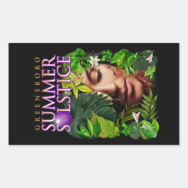 2022 Greensboro Summer Solstice Festival Rechteckiger Aufkleber