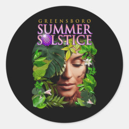 2022 Greensboro Summer Solstice Festival Runder Aufkleber