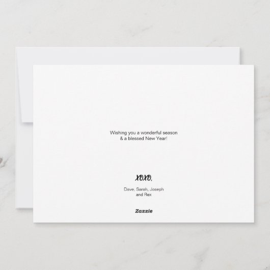 2022 Happy Holidays Red Family Collage Weihnachten (Rückseite)