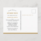 2022 hat sie es moderne Script Foto Abschluss Ankündigungspostkarte (Rückseite)