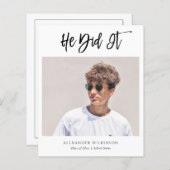 2022 HAUSHALT Er tat es moderne Boy Grad Ankündigu (Vorne/Hinten)