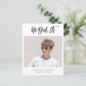 2022 HAUSHALT Er tat es moderne Boy Grad Ankündigu (Stehend Vorderseite)