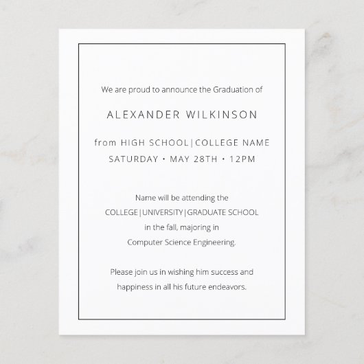 2022 HAUSHALT Er tat es moderne Boy Grad Ankündigu (Rückseite)