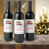 2022 Is Almost Over Greenery Name Holiday Weinetikett