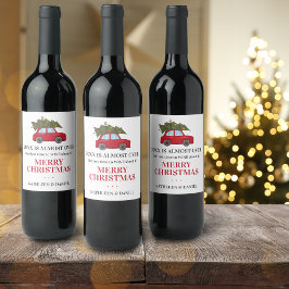 2022 Is Almost Over Greenery Name Holiday Weinetikett