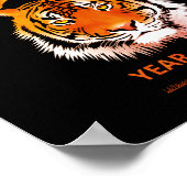 2022 JAHR DES TIGER Chinesisches Neujahrsgeschenk Poster (Ecke)