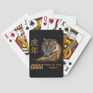 2022 JAHR DES TIGER Chinesisches Neujahrsgeschenk Spielkarten