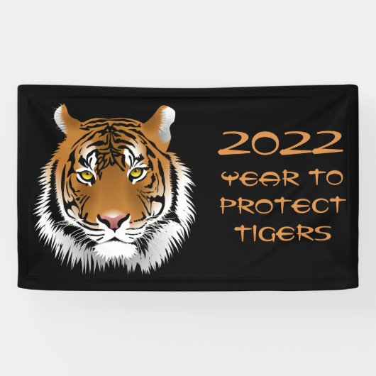 2022 Jahr zum Schutz der Tiger Banner (Horizontal)