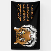 2022 Jahr zum Schutz der Tiger Banner (Vertikal)