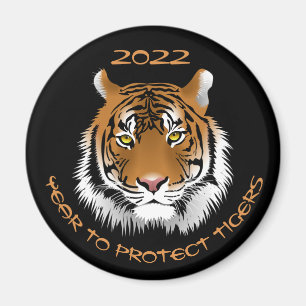 2022 Jahr zum Schutz der Tiger Magnet