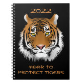 2022 Jahr zum Schutz der Tiger Notizblock (Vorderseite)