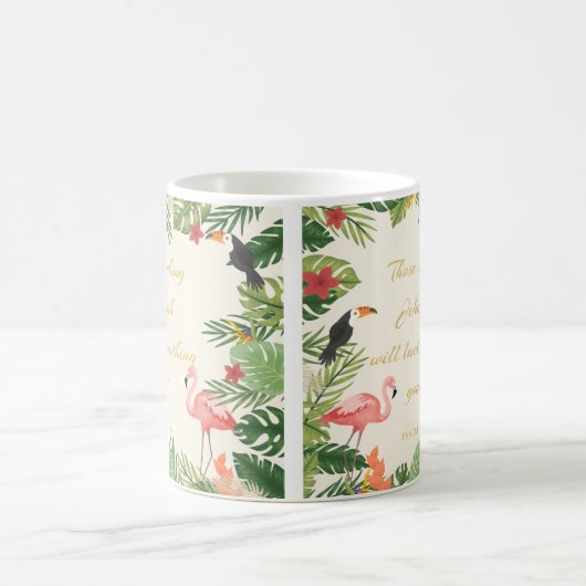 2022 JW-Jahrestext Psalm 34:10- Tropenflamingo Kaffeetasse (Mittel)