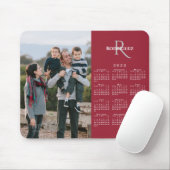 2022 Kalender benutzerdefinierten Foto Monogramm N Mousepad (Mit Mouse)