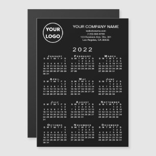 2022 Kalender Business-Logo Text Schwarze Magnet-K Magnetkarte