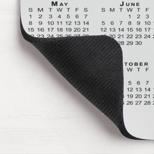 2022 Kalender Einfache graue und schwarze Maus Pad Mousepad (Ecke)