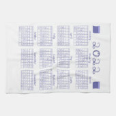 2022 Kalender Fabric Schriftart Veri Peri Geschirrtuch (Horizontal)