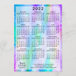 2022 Kalender farbenfroh iridescent holographisch Programm
