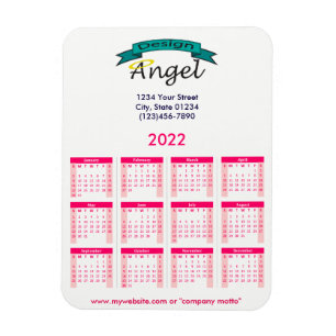 2022 Kalender für Ihr Logo mit der Markenbezeichn Magnet