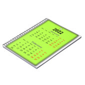 2022 Kalender Januar Notizblock (Linke Seite)