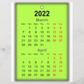 2022 Kalender März April Drucken am.. (Vorderseite)
