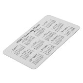 2022 Kalender mit Firmenname Gray Magnet (Linke Seite)