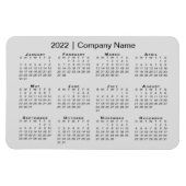 2022 Kalender mit Firmenname Gray Magnet (Horizontal)
