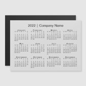 2022 Kalender mit Firmenname Gray Magnet (Vorne/Hinten)