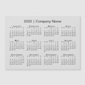 2022 Kalender mit Firmenname Gray Magnet (Vorderseite)