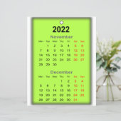 2022 Kalender November Dezember Druck auf.. (Stehend Vorderseite)