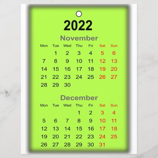 2022 Kalender November Dezember Druck auf.. (Vorderseite)