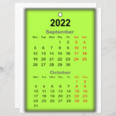 2022 Kalender September Druck auf.. (Vorne/Hinten)