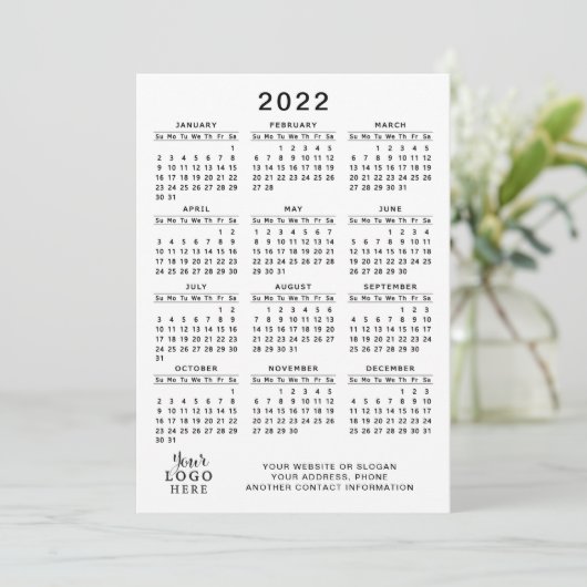 2022 Kalender Volljährig Weißer Schwarzer einfache Programm (Stehend Vorderseite)