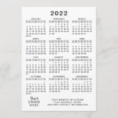 2022 Kalender Volljährig Weißer Schwarzer einfache Programm (Vorderseite)
