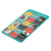 2022 Kalenderjahr Moderne Foto Collage Moon Phase Magnet (Linke Seite)